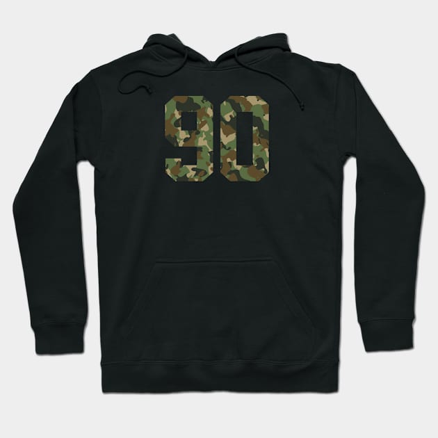 Camouflage number 90 Hoodie by Eric Okore